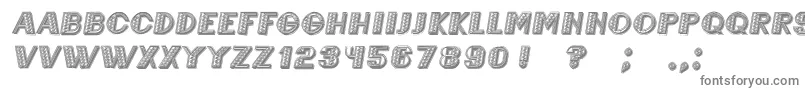 フォントMexicaneroItalic – 灰色のフォント