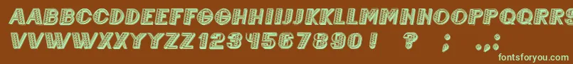 MexicaneroItalic Font – Green Fonts on Brown Background