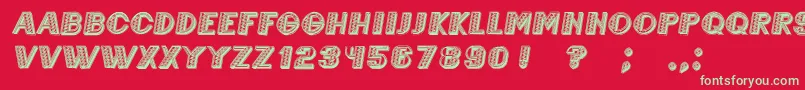 Fonte MexicaneroItalic – fontes verdes em um fundo vermelho
