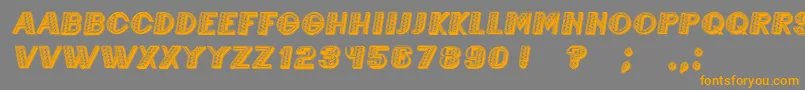 MexicaneroItalic Font – Orange Fonts on Gray Background