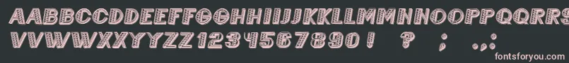 Fonte MexicaneroItalic – fontes rosa em um fundo preto