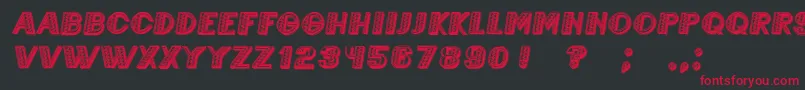 MexicaneroItalic-Schriftart – Rote Schriften auf schwarzem Hintergrund