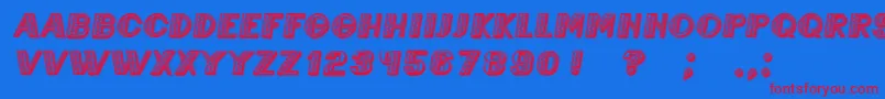 Fonte MexicaneroItalic – fontes vermelhas em um fundo azul