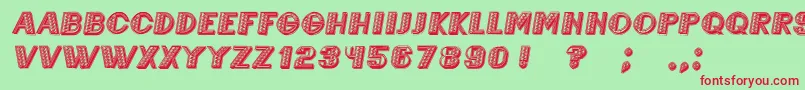 MexicaneroItalic Font – Red Fonts on Green Background