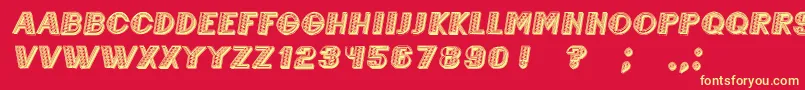 MexicaneroItalic Font – Yellow Fonts on Red Background