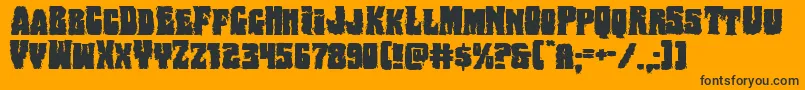 Bogbeastexpand Font – Black Fonts on Orange Background