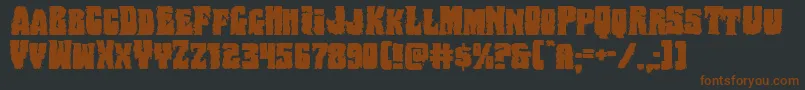 Шрифт Bogbeastexpand – коричневые шрифты на чёрном фоне