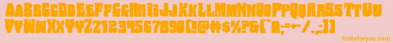 Bogbeastexpand Font – Orange Fonts on Pink Background