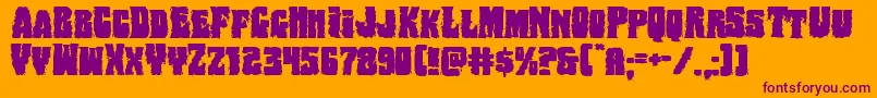 Bogbeastexpand Font – Purple Fonts on Orange Background