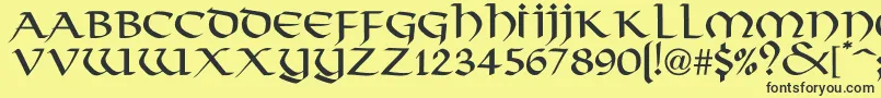 HargusNormal Font – Black Fonts on Yellow Background