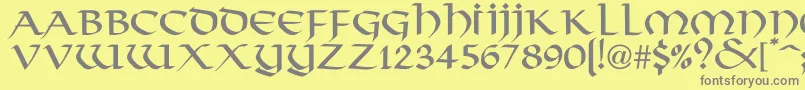 HargusNormal Font – Gray Fonts on Yellow Background