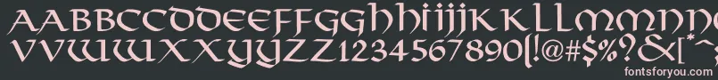 HargusNormal Font – Pink Fonts on Black Background