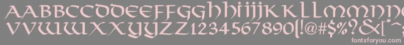 HargusNormal Font – Pink Fonts on Gray Background