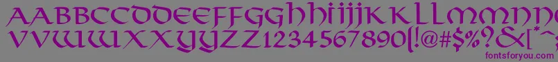 HargusNormal Font – Purple Fonts on Gray Background