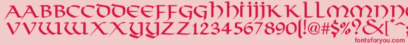 HargusNormal Font – Red Fonts on Pink Background
