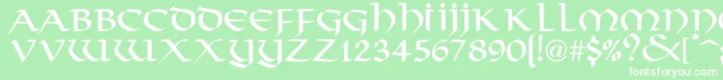 HargusNormal Font – White Fonts on Green Background