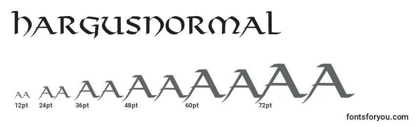 HargusNormal Font Sizes