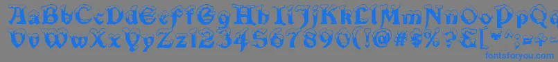 Snowgoose Font – Blue Fonts on Gray Background