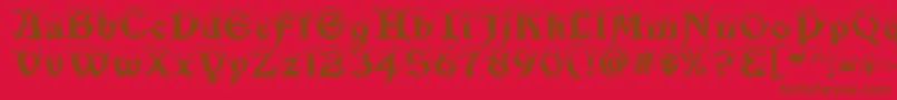 Snowgoose Font – Brown Fonts on Red Background