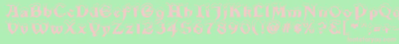 Snowgoose Font – Pink Fonts on Green Background