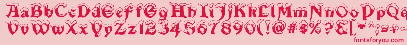 Snowgoose Font – Red Fonts on Pink Background