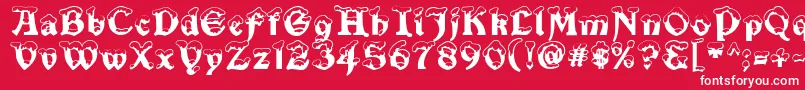 Snowgoose Font – White Fonts on Red Background