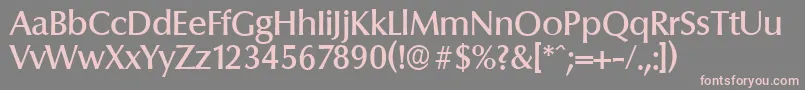 Weitere Informationen zur ColumbiaserialMediumRegular-Schriftart ColumbiaserialMediumRegular-Schriftart – Rosa Schriften auf grauem Hintergrund