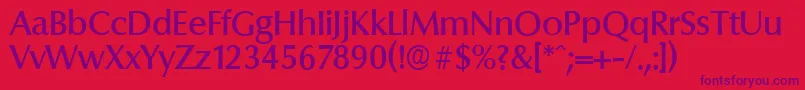 ColumbiaserialMediumRegular Font – Purple Fonts on Red Background