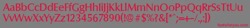 ColumbiaserialMediumRegular Font – Red Fonts on Gray Background