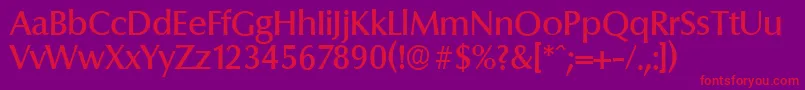 ColumbiaserialMediumRegular Font – Red Fonts on Purple Background