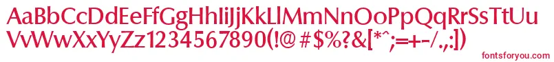 ColumbiaserialMediumRegular Font – Red Fonts on White Background