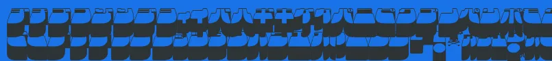 フォントFrigkat3 – 黒い文字の青い背景