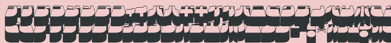 Frigkat3-Schriftart – Schwarze Schriften auf rosa Hintergrund