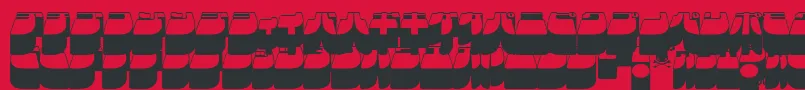 Police Frigkat3 – polices noires sur fond rouge