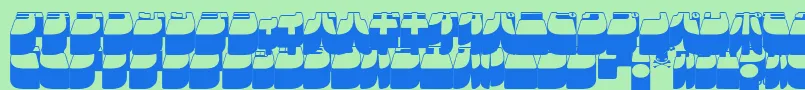 Frigkat3 Font – Blue Fonts on Green Background