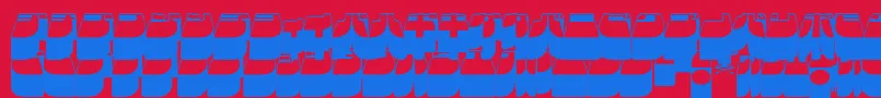 fuente Frigkat3 – Fuentes Azules Sobre Fondo Rojo