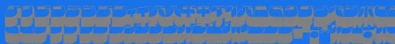 Police Frigkat3 – polices grises sur fond bleu
