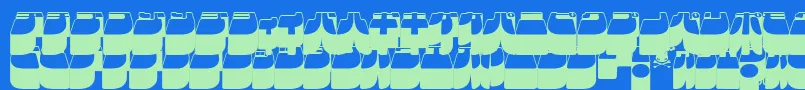 Frigkat3 Font – Green Fonts on Blue Background