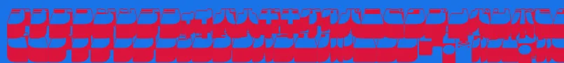 Frigkat3 Font – Red Fonts on Blue Background