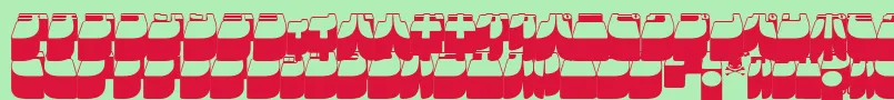 Frigkat3 Font – Red Fonts on Green Background