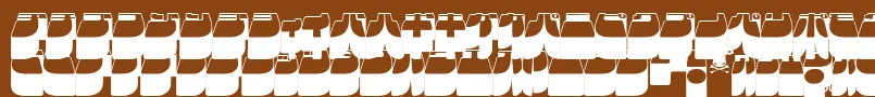 Frigkat3 Font – White Fonts on Brown Background