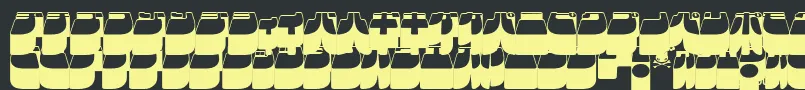Frigkat3-Schriftart – Gelbe Schriften auf schwarzem Hintergrund