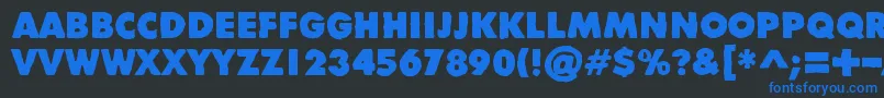 DivisibleInvisibleHigh Font – Blue Fonts on Black Background