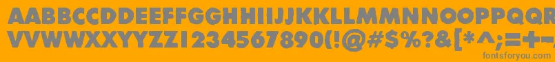 DivisibleInvisibleHigh Font – Gray Fonts on Orange Background