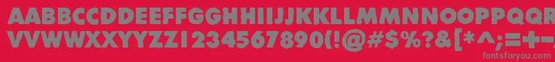 DivisibleInvisibleHigh Font – Gray Fonts on Red Background