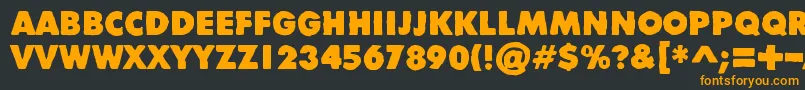 DivisibleInvisibleHigh Font – Orange Fonts on Black Background