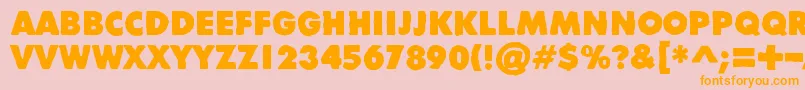 DivisibleInvisibleHigh Font – Orange Fonts on Pink Background