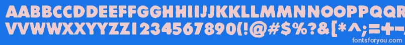 DivisibleInvisibleHigh Font – Pink Fonts on Blue Background