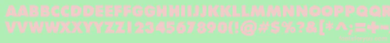 Czcionka DivisibleInvisibleHigh – różowe czcionki na zielonym tle