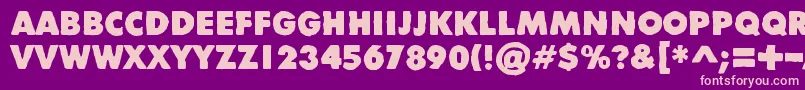 DivisibleInvisibleHigh Font – Pink Fonts on Purple Background